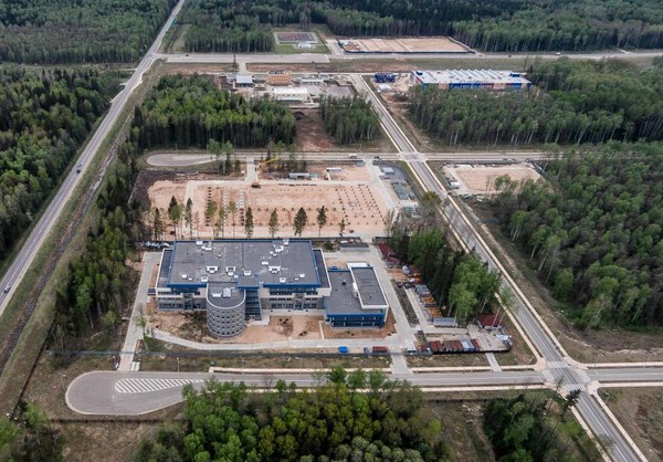 Строящееся здание компании-резидента ООО «Нанокаскад» в ОЭЗ «Дубна»